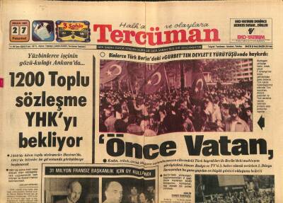 Tercüman Gazetesi 27 Nisan 1981 - 1200 Toplu Sözleşme YHKyı Bekliyor GZ69922 - 1