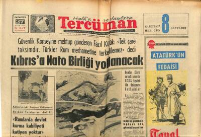 Tercüman Gazetesi 27 Ocak 1964 - Kıbrısa NATO Birliği Yollanacak GZ77503 - 1