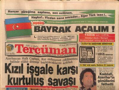 Tercüman Gazetesi 27 Ocak 1990 - Kızıl İşgale Karşı Kurtuluş Savaşı GZ83193 - 1