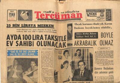 Tercüman Gazetesi 27 Şubat 1968 - Bavyera Başbakanı Dün Şehrimize Geldi GZ67069 - 2