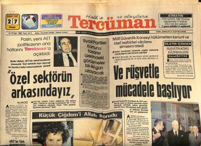 Tercüman Gazetesi 27 Şubat 1983 - Ve Rüşvetle Mücadele Başlıyor GZ67492 - 1