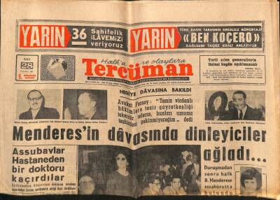 Tercüman Gazetesi 28 Ağustos 1962 - Menderesin Davasında Dinleyiciler Ağladı GZ70857 - 1