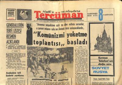 Tercüman Gazetesi 28 Ağustos 1967 - Gaziosmanpaşada Su Yürüyüşü - Dünyanın 10 Zengin Ülkesi Fakirlere Yardım İçin Toplantı Yaptı GZ118991 - 1