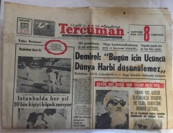 Tercüman Gazetesi 28 Eylül 1968 -Demirel Bugün İçin Üçüncü Dünya Harbi Düşünülemez GZ6344 - 2