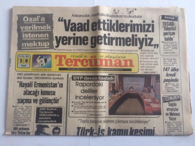Tercüman Gazetesi 28 Eylül 1984 - Vaad Ettiklerimizi Yerine Getirmeliyiz - GZ15146 - 2