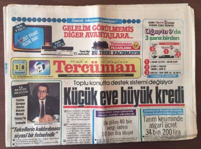 Tercüman Gazetesi 28 Eylül 1985 - Ekimde 45 İl Ve 13 İlçede Öğrenci Yurdu Açılacak GZ10360 - 1