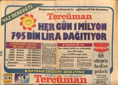 Tercüman Gazetesi 28 Haziran 1984 - Antalya Havaalanı İnşaatı Durdu - Denktaş İslam Ülkeleri KKTCyi Tanımalıdır GZ90815 - 1