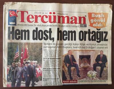 Tercüman Gazetesi 28 Haziran 2004 - ABD Başkanı Bushun Ankara Ziyareti GZ10481 - 1