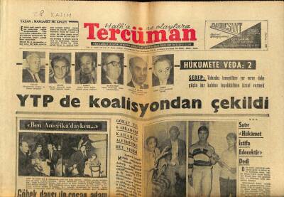 Tercüman Gazetesi 28 Kasım 1963 - YTPde Koalisyondan Çekildi GZ67662 - 1