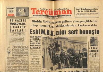 Tercüman Gazetesi 28 Mayıs 1962 - Gümüşpala İstifadan Caydırılmağa Çalışılıyor - Cemal Gürselin Millete Mesajı GZ118842 - 1