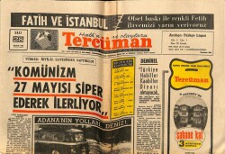 Tercüman Gazetesi 28 Mayıs 1968 - Komünizm 27 Mayısı Siper Ederek İlerliyor GZ70737 - 1