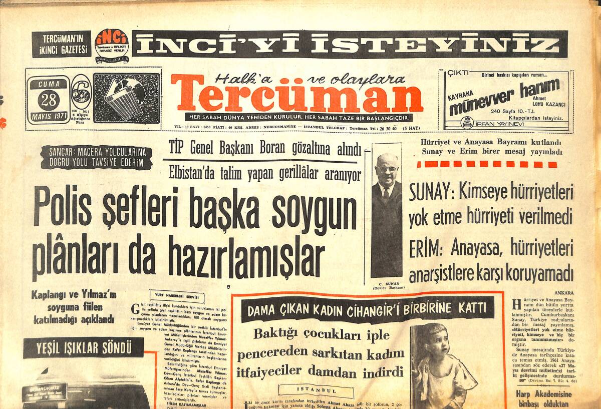 Tercüman Gazetesi 28 Mayıs 1971 - Giresun'un Galata Önündeki Parolası: Farklı Galibiyet - Mark'ın Değeri Yine Yükselecek GZ144589 - 1