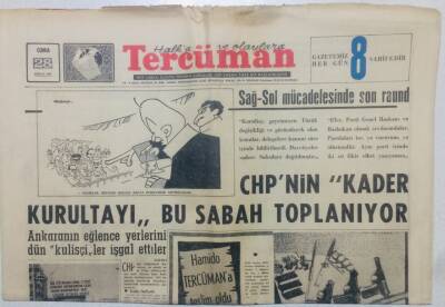 Tercüman Gazetesi 28 Nisan 1967 - CHPnin Kader Kurultayı GZ53408 - 1