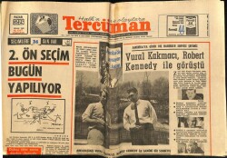 Tercüman Gazetesi 28 Nisan 1968 - Vural Kakmacı , Robert Kennedy İle Görüştü GZ70606 - 1
