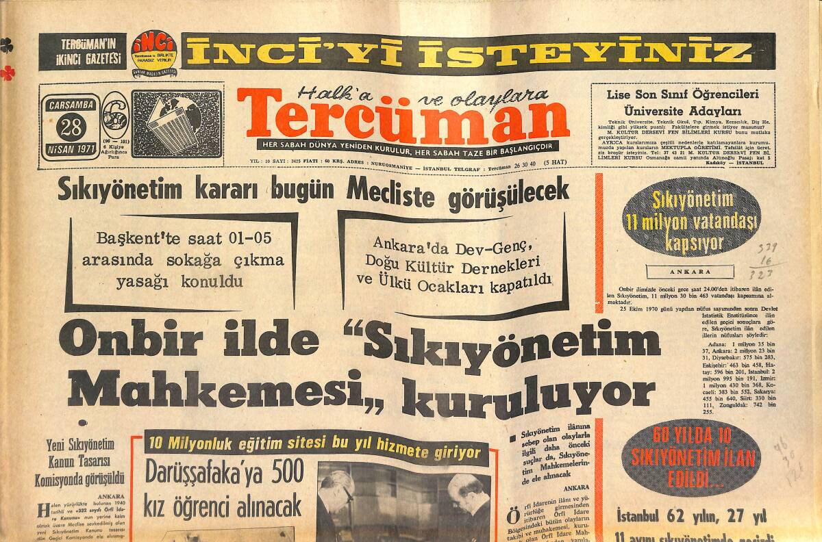 Tercüman Gazetesi 28 Nisan 1971 - Türkler Kadar Ağır Futbolu Hanımlar Oynuyor - Fenerbahçe-Galatasaray Hazırlığı Başladı GZ141674 - 1
