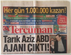 Tercüman Gazetesi 28 Nisan 2003 - Erdoğan Kıbrıs,Barış Adası Olacak GZ11593 - 1