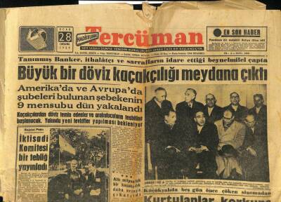 Tercüman Gazetesi 28 Ocak 1959 - Amerikada Ve Avrupada Şubeleri Bulunan Şebekenin 9 Mensubu Dün Yakalandı GZ98516 - 1