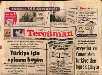 Tercüman Gazetesi 28 Ocak 1982 - Sovyetler Ve Yunanistan Türkiyeden Toprak Çalıyor GZ54476 - 1