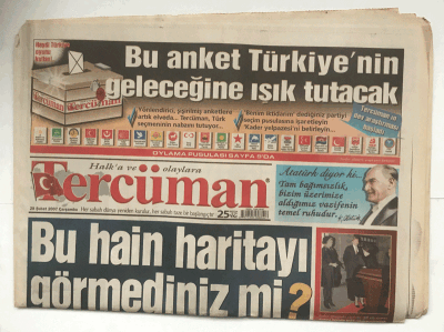 Tercüman Gazetesi 28 Şubat 2007 - Cheneye Bombalı Suikast Girişimi GZ5847 - 1