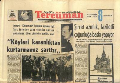 Tercüman Gazetesi 29 Ağustos 1967 - Porselen İthali Yasaklandı - İndirimli İlaç Satışları Eylül Ayında Başlıyor GZ118992 - 1