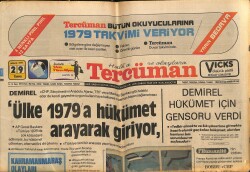 Tercüman Gazetesi 29 Aralık 1978 - Brejnev Düşecek , Şah İse Tahtını Koruyacak - Demirel Hükümet İçin Gensoru Verdi GZ123496 - 1