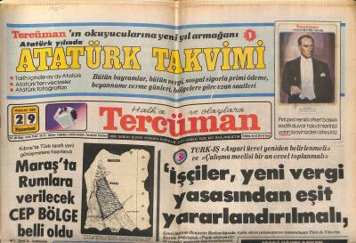 Tercüman Gazetesi 29 Aralık 1980 - Maraşta Rumlara Verilecek Cep Bölge Belli Oldu GZ118024 - 1