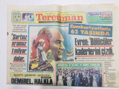 Tercüman Gazetesi 29 Ekim 1985 - Turgut Özaldan 5 Yıllık Yasaklılara Yeşil Işık GZ53530 - 1