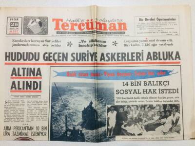 Tercüman Gazetesi 29 Eylül 1968 - Hudutu Geçen Suriye Askerleri Abluka Altına Alındı GZ53569 - 1