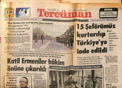 Tercüman Gazetesi 29 Eylül 1981 - Lüleburgaz En Hüzünlü Gününü Yaşadı,53 Şehidimiz Toprağa Verildi GZ54295 - 1