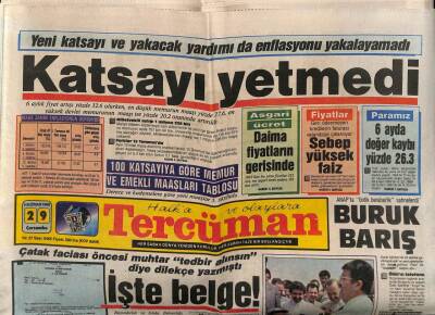 Tercüman Gazetesi 29 Haziran 1988 - Demirele Ölüm Tehdidi GZ83282 - 1