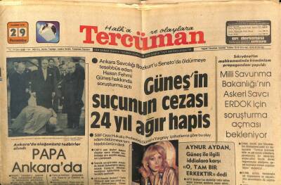 Tercüman Gazetesi 29 Kasım 1979 - Aynur Aydan , Güneş İle İlgili İddialara Karşı O , Tam Bir Erkektir dedi GZ65712 - 2
