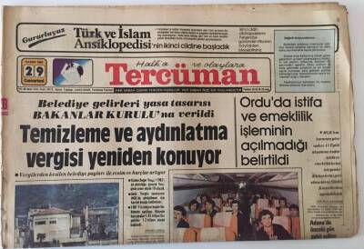 Tercüman Gazetesi 29 Kasım 1980 - Belediye Gelirleri Yasa Tasarısına Temizleme Ve Aydınlatma Vergisi Yeniden Konuyor GZ25130 - 1
