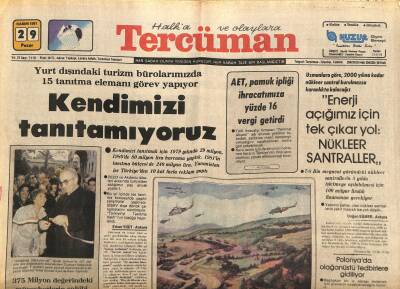 Tercüman Gazetesi 29 Kasım 1981 - Ecevit , Perşembe Günü İnfaz Savcılığına Teslim Olacak - Polonyada Olağanüstü Tedbirlere Gidiliyor GZ122104 - 1