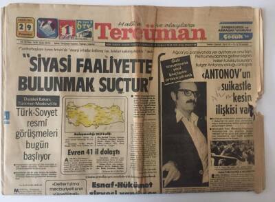 Tercüman Gazetesi 29 Kasım 1982 - Cumhurbaşkanı Evren 41 İl Dolaştı GZ10628 - 1
