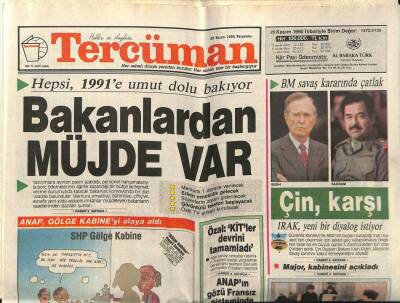 Tercüman Gazetesi 29 Kasım 1990 - Irak Yeni Bir Diyalog İstiyor GZ61428 - 2