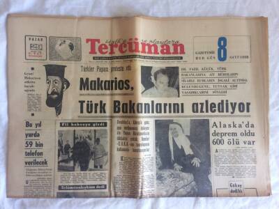 Tercüman Gazetesi 29 Mart 1964 - Alaskada Deprem Oldu 600 Ölü Var GZ73631 - 1