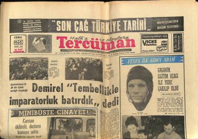 Tercüman Gazetesi 29 Mart 1968 - Demirel Tembellikle İmparatorluk Batırdık dedi GZ67080 - 1