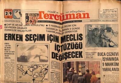 Tercüman Gazetesi 29 Mart 1977 - Erken Seçim İçin Meclis İç Tüzüğü Değişecek GZ55178 - 1
