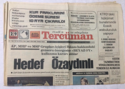 Tercüman Gazetesi 29 Mart 1978 - Hedef Özaydınlı - GZ17223 - 1