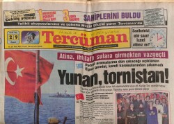 Tercüman Gazetesi 29 Mart 1987 - Atina, İhtilaflı Sulara Girmekten Vazgeçti GZ70360 - 2