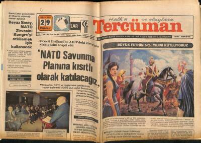Tercüman Gazetesi 29 Mayıs 1978 - Beyaz Saray , NATO Zirvesini Kongreyi Etkilemek İçin Kullanacak GZ67538 - 2
