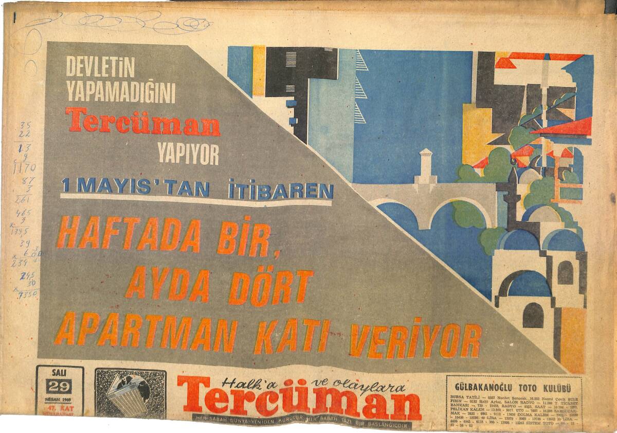 Tercüman Gazetesi 29 Nisan 1969 - De Gaulle'nin Yerine En Kuvvetli Aday Alain Poher - Eva Gabor ,Türkiye Ve Türkleri Unutamıyor! GZ145217 - 1