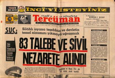 Tercüman Gazetesi 29 Nisan 1971 - İst. Üniversitesine Bu Yıl 4206 Öğrenci Alınacak GZ88937 - 1