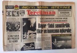 Tercüman Gazetesi 29 Nisan 1974 - Bayar Tabii Senatörlük Fikir Ve İnancıma Aykırıdır GZ11157 - 2