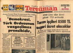 Tercüman Gazetesi 29 Nisan 1981 - Tarım İşçileri 8500 TL Asgari Ücret Alacaklar GZ69902 - 1