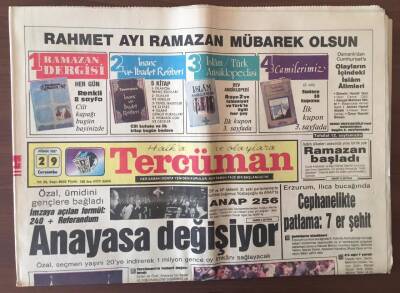 Tercüman Gazetesi 29 Nisan 1987 - ANAP 256 Oldu Anayasa Değişiyor GZ10379 - 2