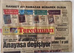 Tercüman Gazetesi 29 Nisan 1987 - Özal Seçmen Yaşını 20ye İndirerek 1 Milyon Gence Oy İmkanı Sağlayacak Ve Anayasayı Değiştirecek GZ13942 - 1