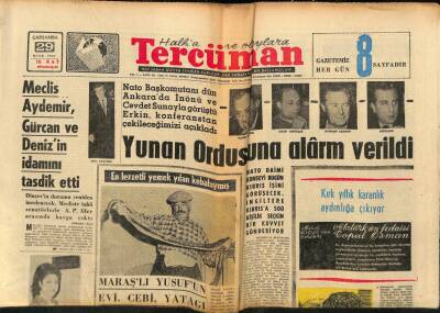 Tercüman Gazetesi 29 Ocak 1964 - Yunan Ordusuna Alarm Verildi GZ77505 - 1