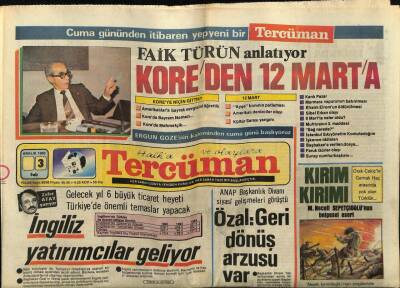 Tercüman Gazetesi 3 Aralık 1985 - Doğum Günü Hediyesi GZ54750 - 1