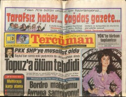 Tercüman Gazetesi 3 Aralık 1988 - PKK SHPye Musallat Oldu GZ64570 - 2